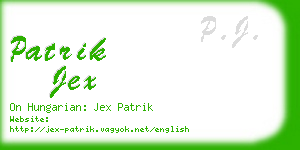 patrik jex business card